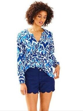 Lilly Pulitzer Buttercup Short True Navy Size 00